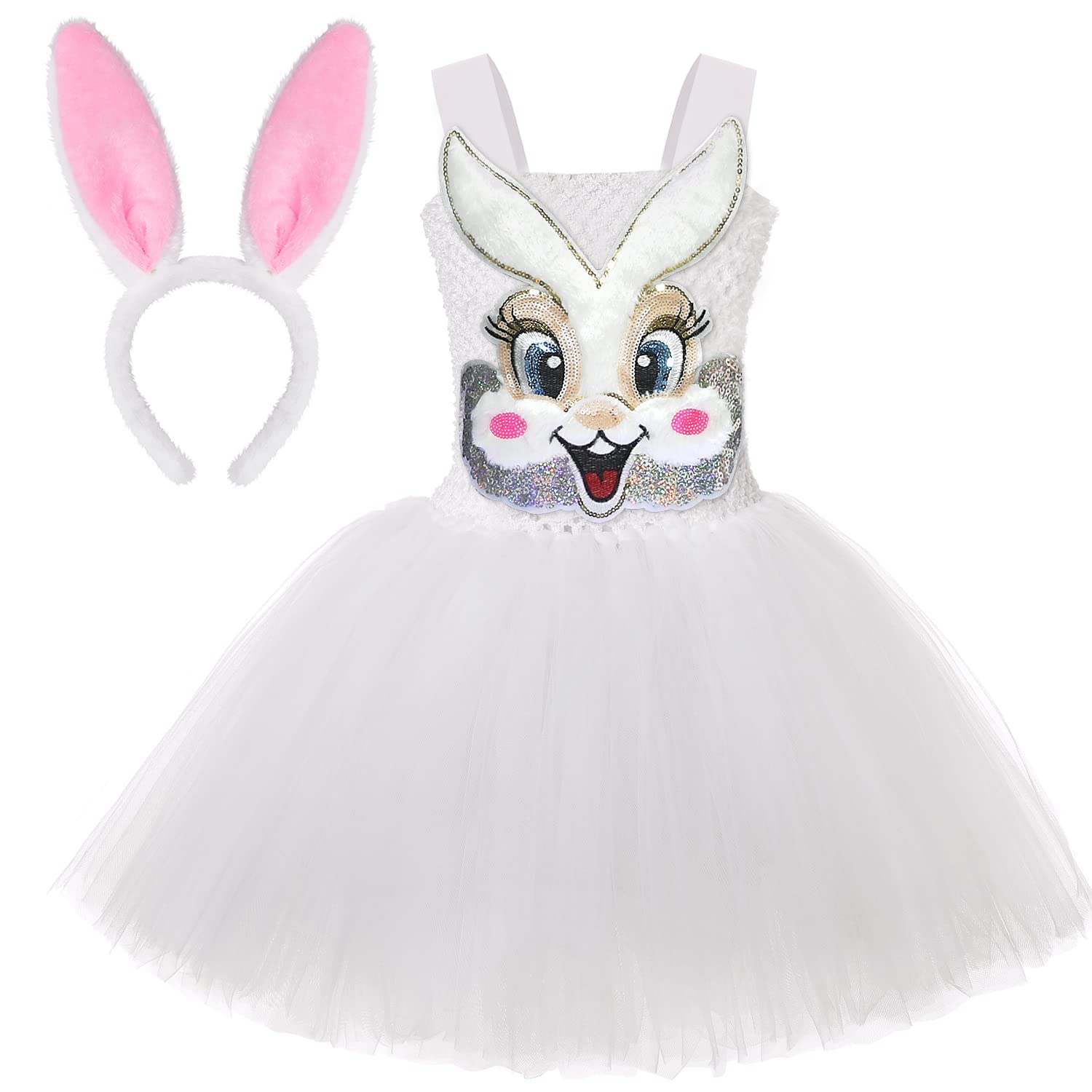 Girls Easter Bunny Costume - Cute Rabbit Tutu Dress for Spring & Easter Celebrations | Perfect for Easter Egg Hunts, Parties & Photo Shoots