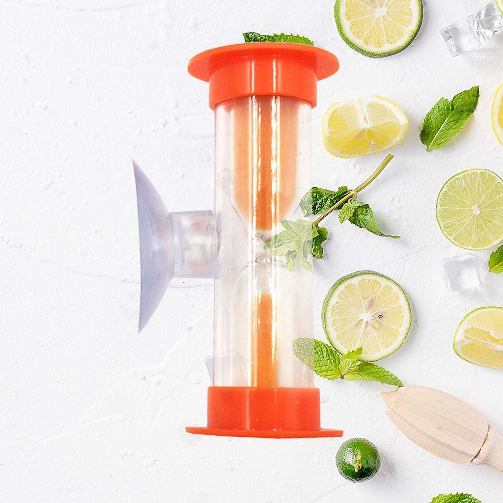 SUPVOX 3-Minute Hourglass Shower Timer with Suction Cup - Sand Timer for Bathing, Sauna & Spa - Orange Bathroom Accessory for Relaxation & Time Management