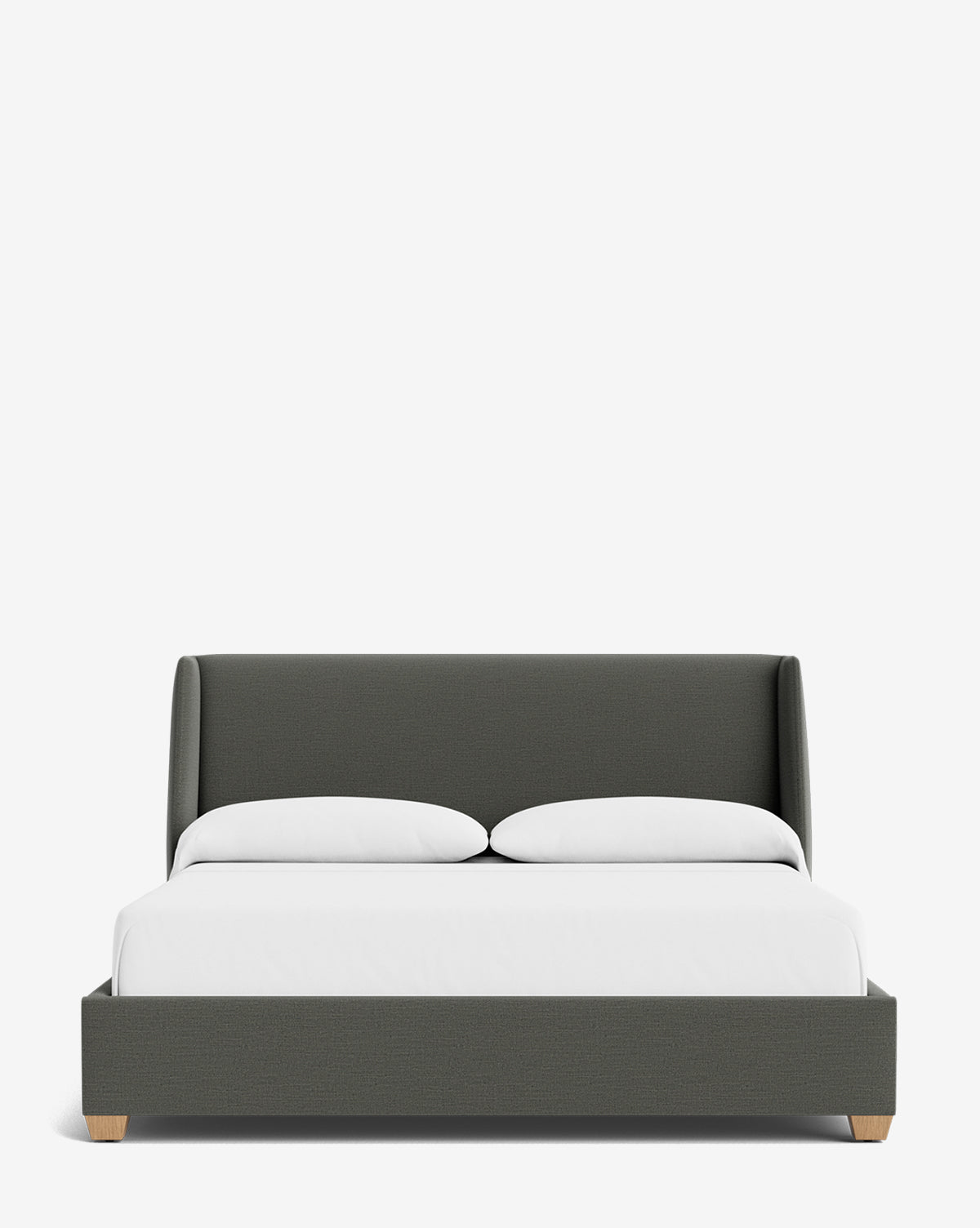Walt Bed Low Headboard - Modern Minimalist Bed Frame for Small Spaces - Perfect for Apartments, Dorms & Guest Rooms