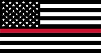 USA Flag Thin Red Line Magnet - 3x5 Inch Firefighter Support Decal for Cars, Trucks & Metal Surfaces | Patriotic American Fire Dept Appreciation Gift