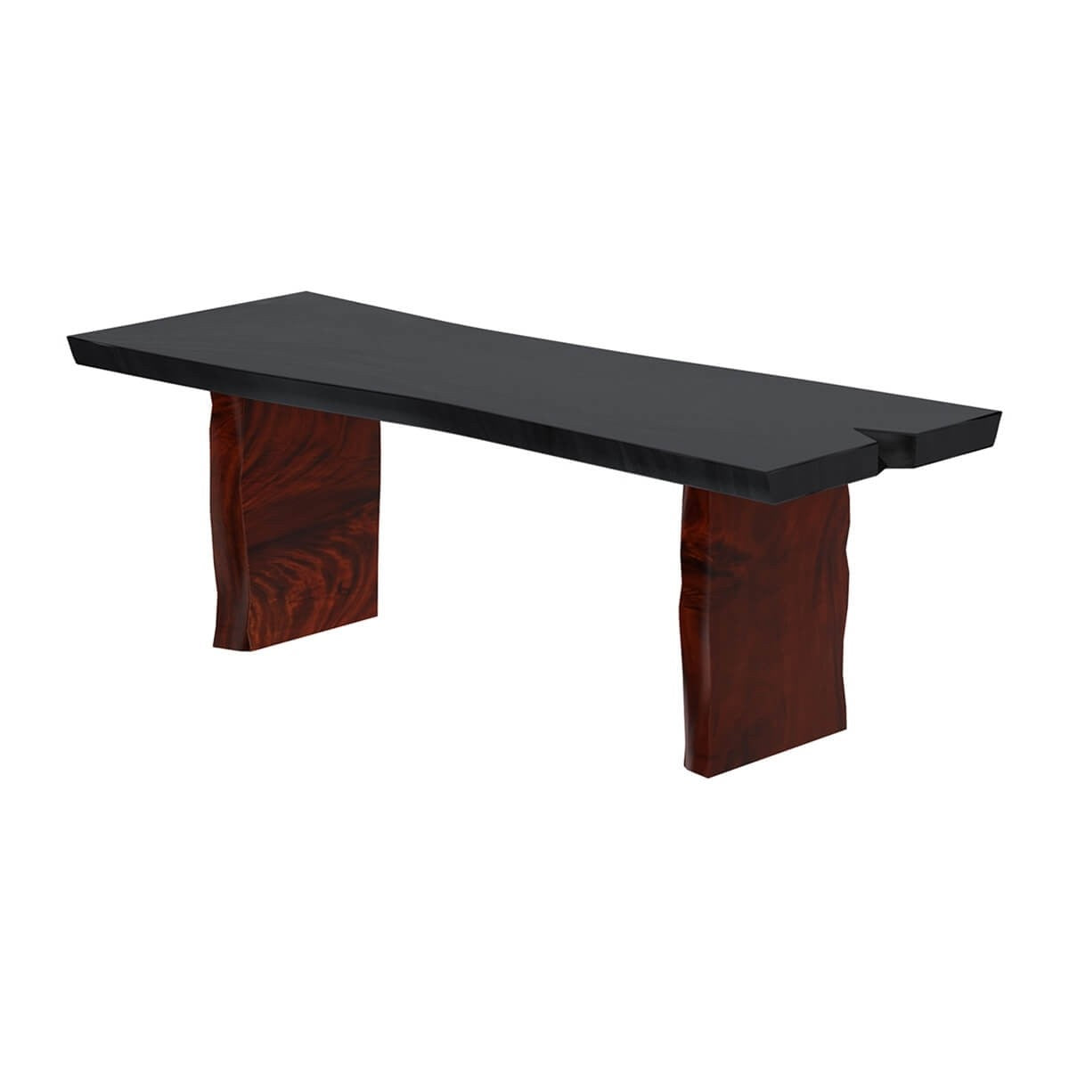 Eldora Two-Tone Solid Wood Live Edge Dining Table - Handcrafted Single Slab Design for Modern Farmhouse & Rustic Home Decor | Perfect for Dining Rooms, Kitchens & Open Concept Living Spaces