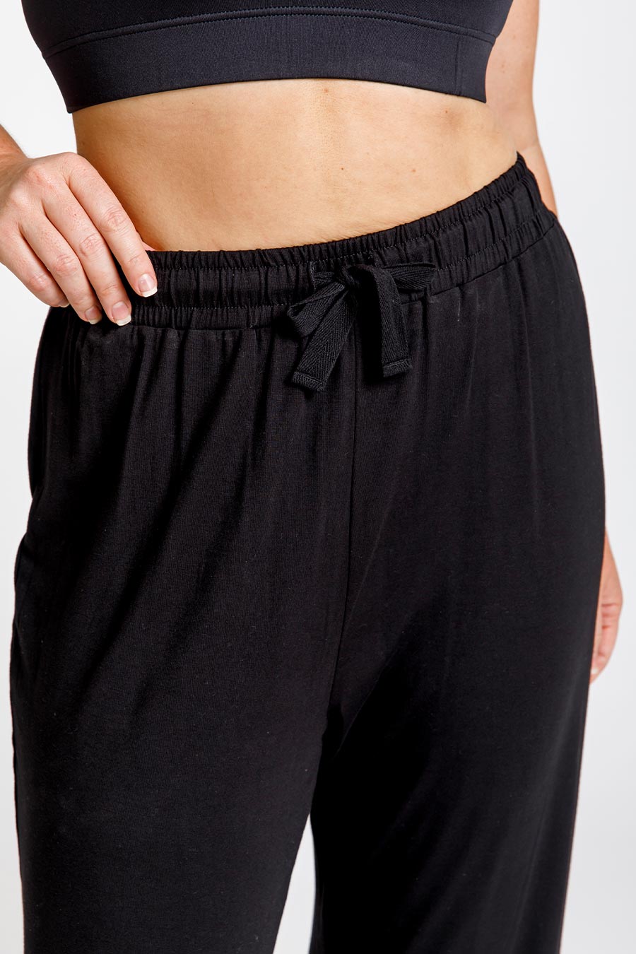Classic Bamboo Pants for Women - Soft & Breathable Black Lounge Pants - Perfect for Yoga, Sleepwear & Casual Wear