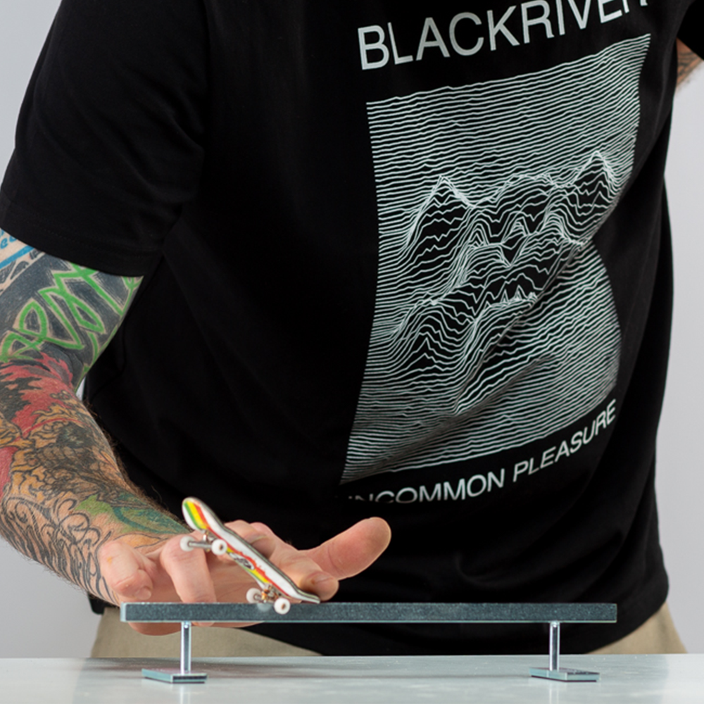 Blackriver Fingerboard Rail - Ironrail Low Square for Tech Decks & Finger Skateboarding | Perfect for Skateboard Training & Indoor Play