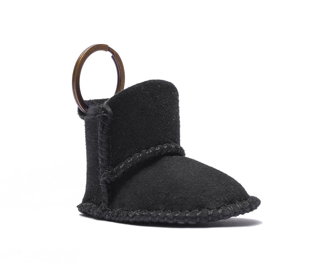 EVERAU® UGG Boot Sheepskin Wool Bootie Keychain - Cute Miniature UGG Boot Charm for Keyrings, Bags & Backpacks - Perfect Gift for Shoe Lovers & Fashion Accessories