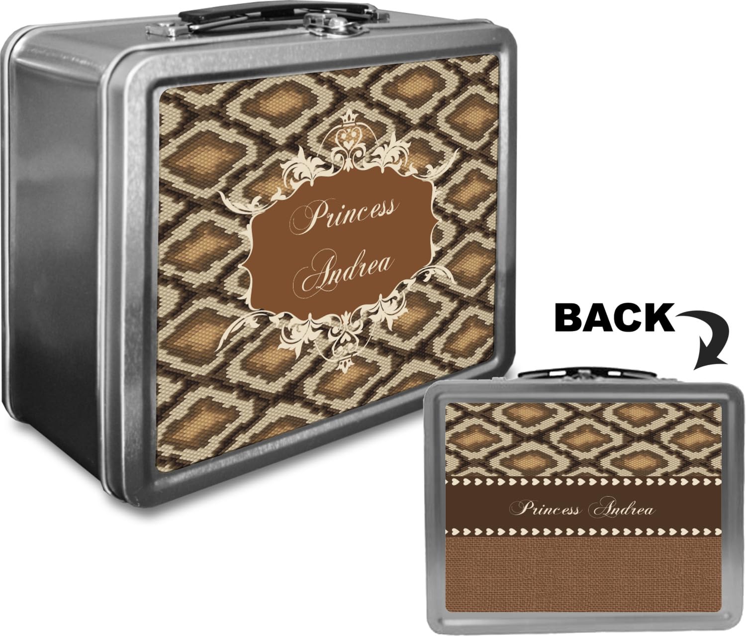 Personalized Snake Skin Lunch Box - Insulated Reusable Lunch Bag for Work, School & Picnics - Stylish & Durable Lunch Tote for Men & Women