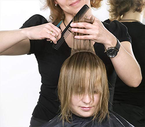 Professional Hair Cutting Comb Set for Salon & Home Use - EKAN Black Styling Combs for Hairdressing, Barber & DIY Styling | Perfect for Salons, Barbershops & Personal Grooming Kits
