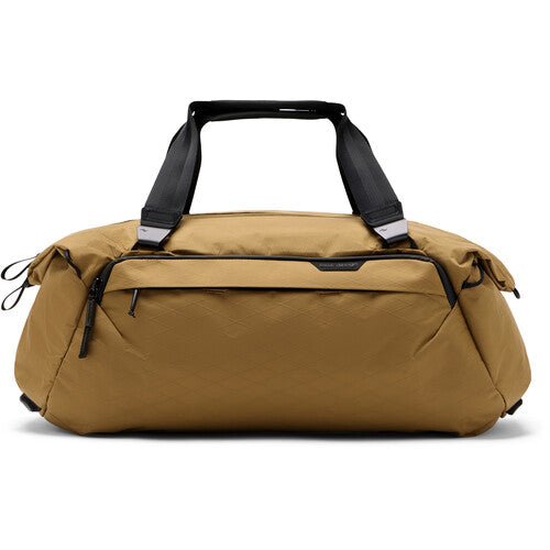 Peak Design Travel Duffel 35L Carry-On Duffel Bag - Waterproof & Durable Coyote Brown Backpack for Adventure Travel, Camping & Outdoor Activities