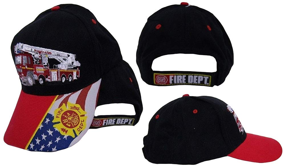 Fire Truck Engine USA Dept Department Fighter Rescue Embroidered Cap Hat (RAM) - First Responder, Firefighter, EMT, Police, Military Duty & Outdoor Adventure