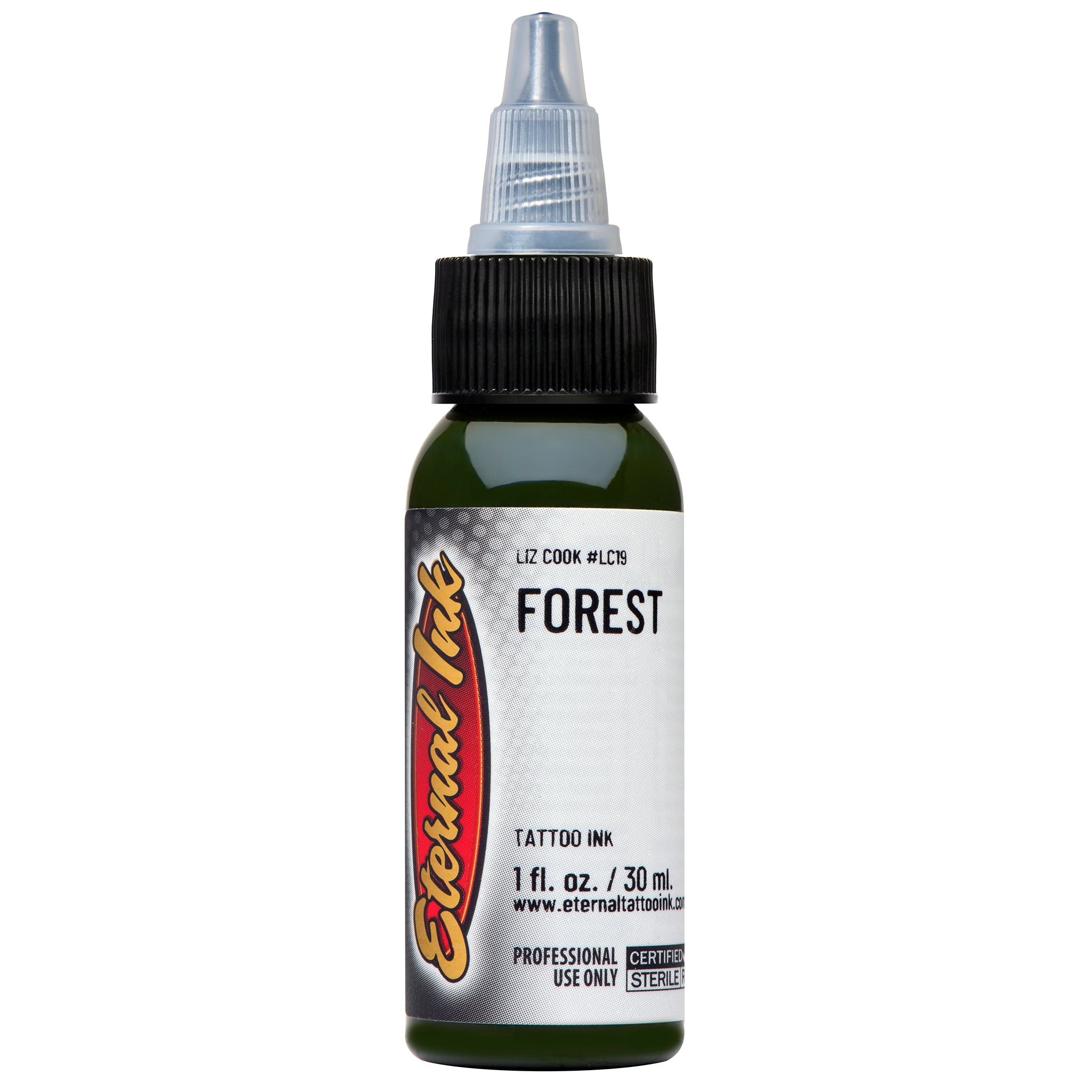 Eternal Liz Cook Forest Ink 1oz - Premium Tattoo Ink for Professional Artists - Perfect for Sleeves, Fine Line Work & Realistic Tattoos