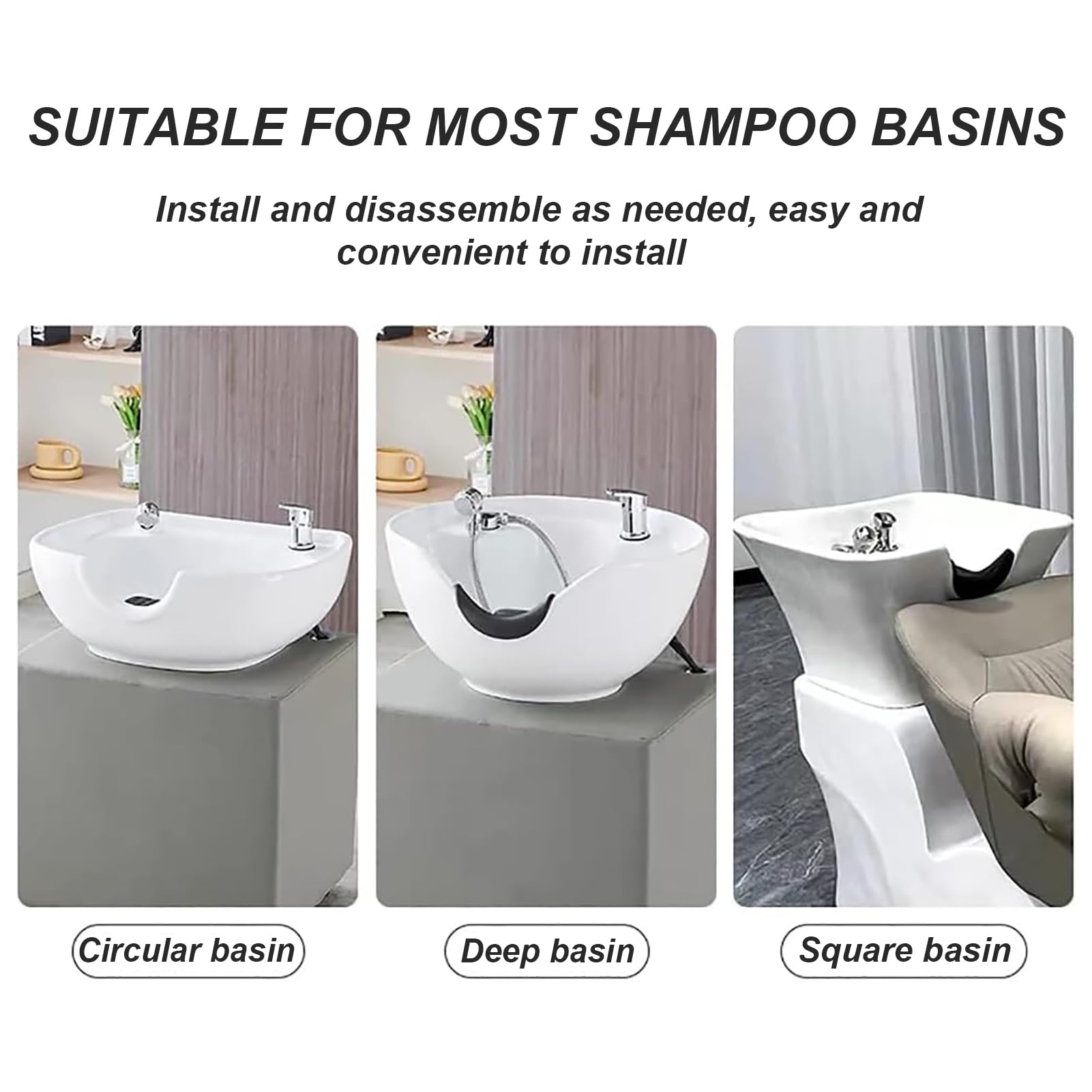2024 Adjustable 360° Head Spa Water Circulation Rack - Salon Shampoo Bed Accessory with Pump for Shampoo Basin - Perfect for Hair Washing & Scalp Massage in Salons & Spas