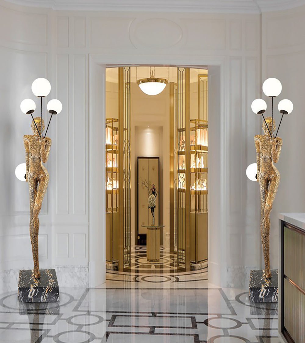 Juggling Sculptor Floor Lamp - Modern Artistic Lighting for Living Room, Bedroom & Office - Perfect for Home Decor and Ambient Illumination