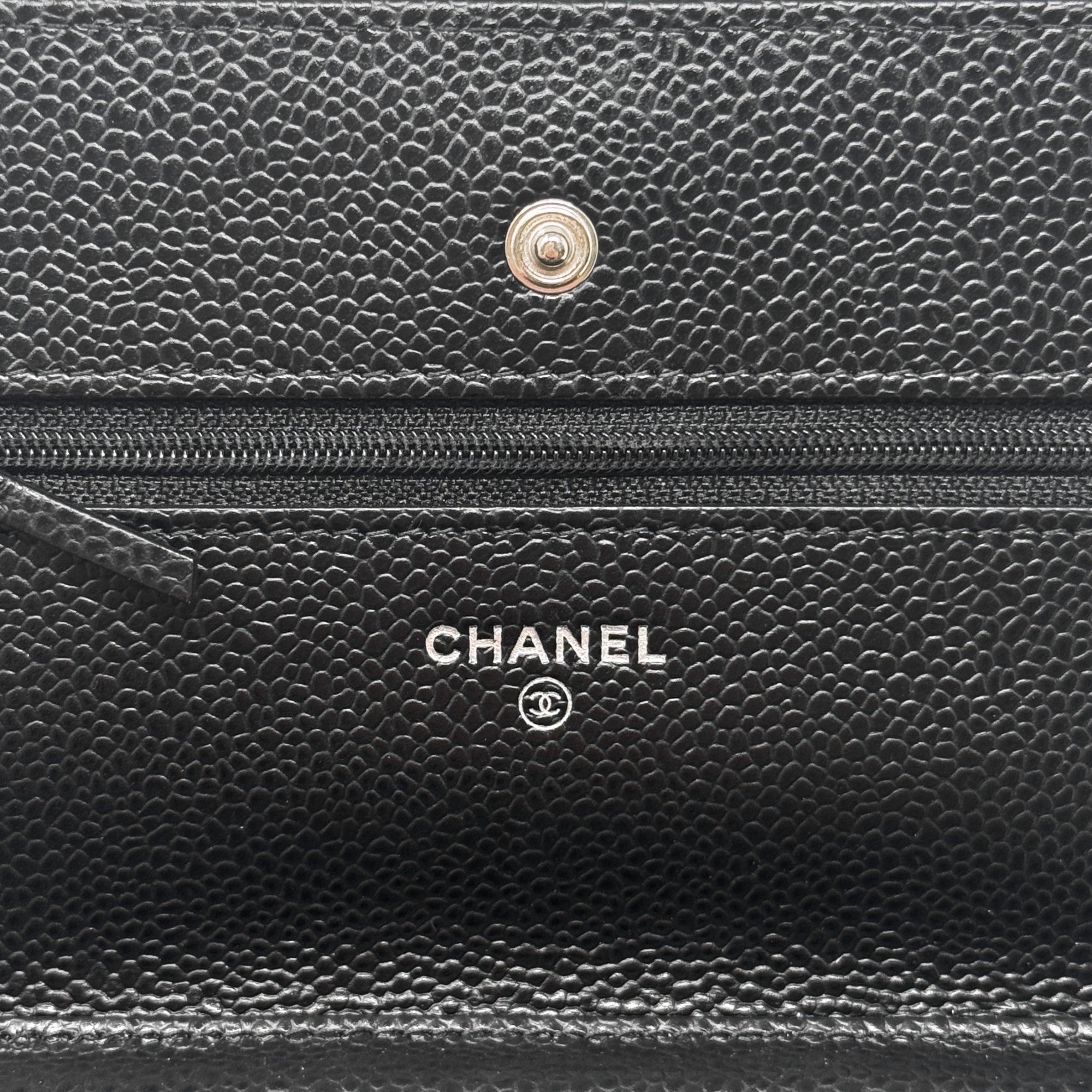 Chanel Black Quilted Caviar Leather Wallet on Chain Crossbody Bag - Elegant & Luxurious for Parties, Dating & Evening Events