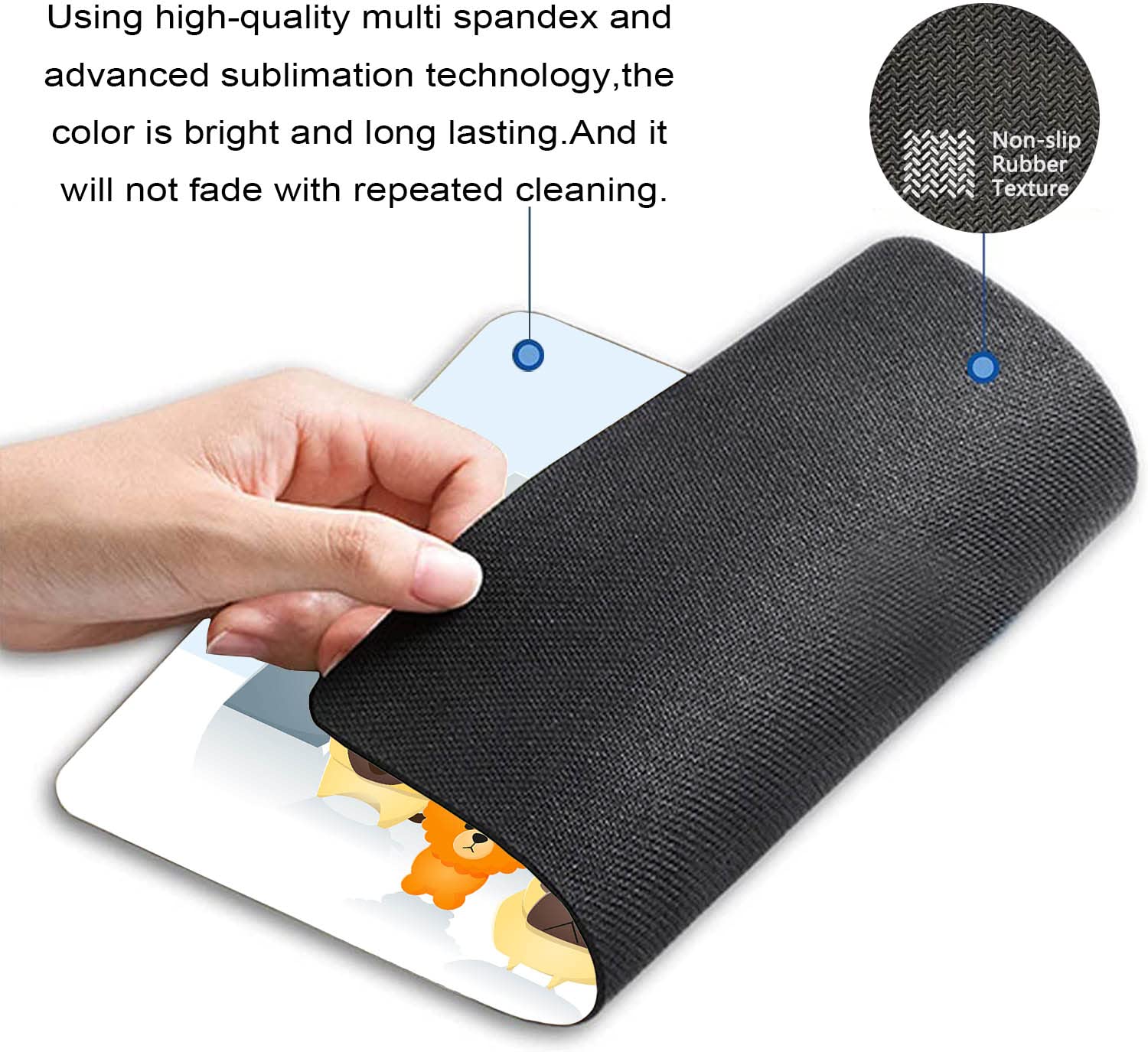 Non-Slip Rubber Base Gaming Mouse Pad - Cute Dog Design for Computer, Laptop & Office Use (9.5x7.9 Inches) | Perfect for Wireless Mouse, PC Gaming & Workstations