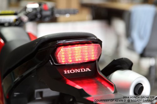 Smoke Lens Sequential LED Tail Lights for Honda Grom MSX 125 (2014-2020) - Direct Fit Replacement, Enhanced Visibility & Style - Perfect for Night Riding and Custom Motorcycle Upgrades