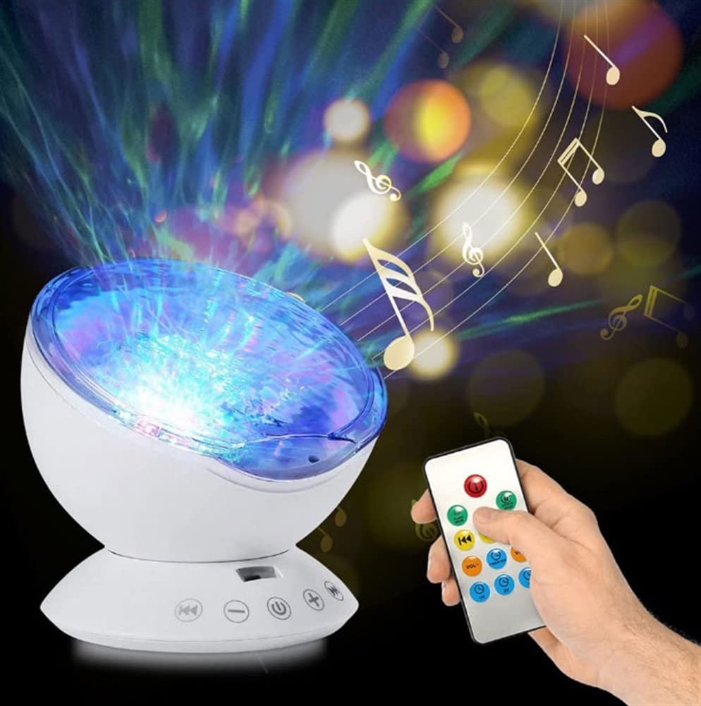 Galaxy Star Projector Light for Bedroom - Ocean Wave Night Light with Remote Control & White Noise Sound Machine - Perfect for Kids Room, Nursery, Meditation & Relaxation - Ideal Gift for Adults & Children (Black)