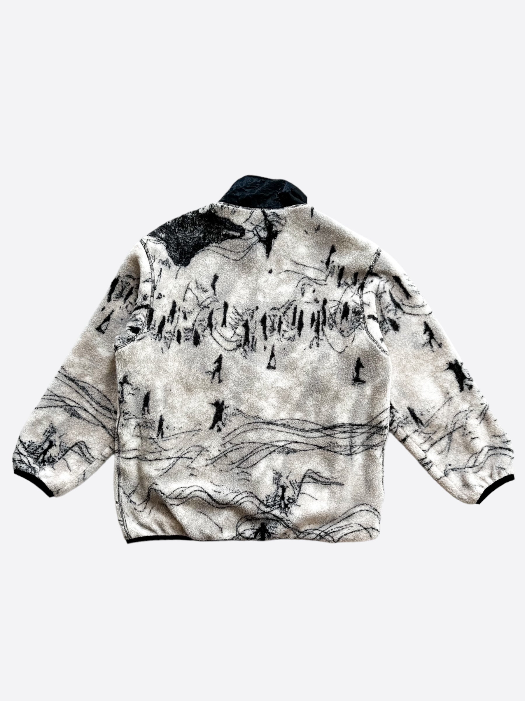 Dior Black Oblique Reversible Fleece Jacket for Men & Women - Stylish Winter Outerwear for Fashion & Outdoor Activities