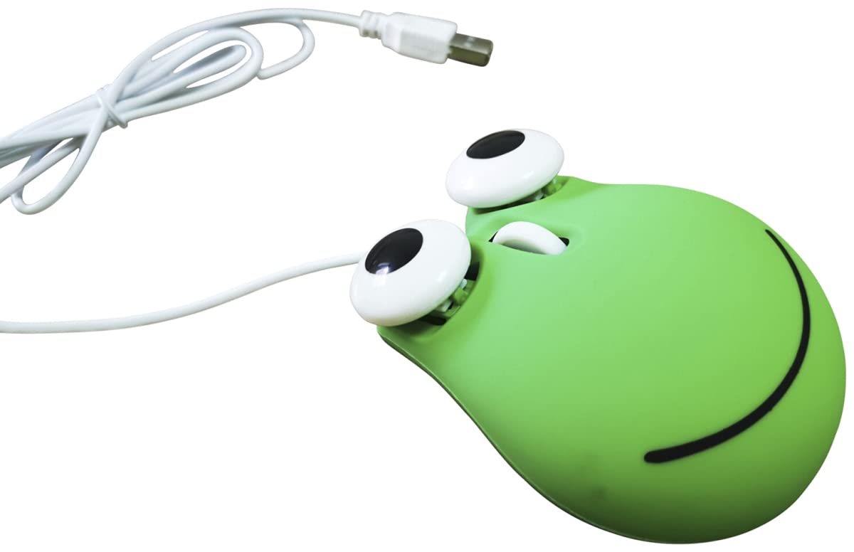 Ergonomic Frog-Shaped Computer Mouse for Kids & Adults - Comfort Grip, USB Plug & Play - Perfect for School, Office & Gaming