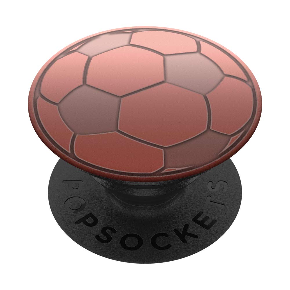 Golden Rose Pink Soccer Ball PopSockets Swappable PopGrip - Phone Grip, Stand & Sticker for iPhone, Samsung & Smartphones - Perfect for Sports Fans, Soccer Games & Everyday Use