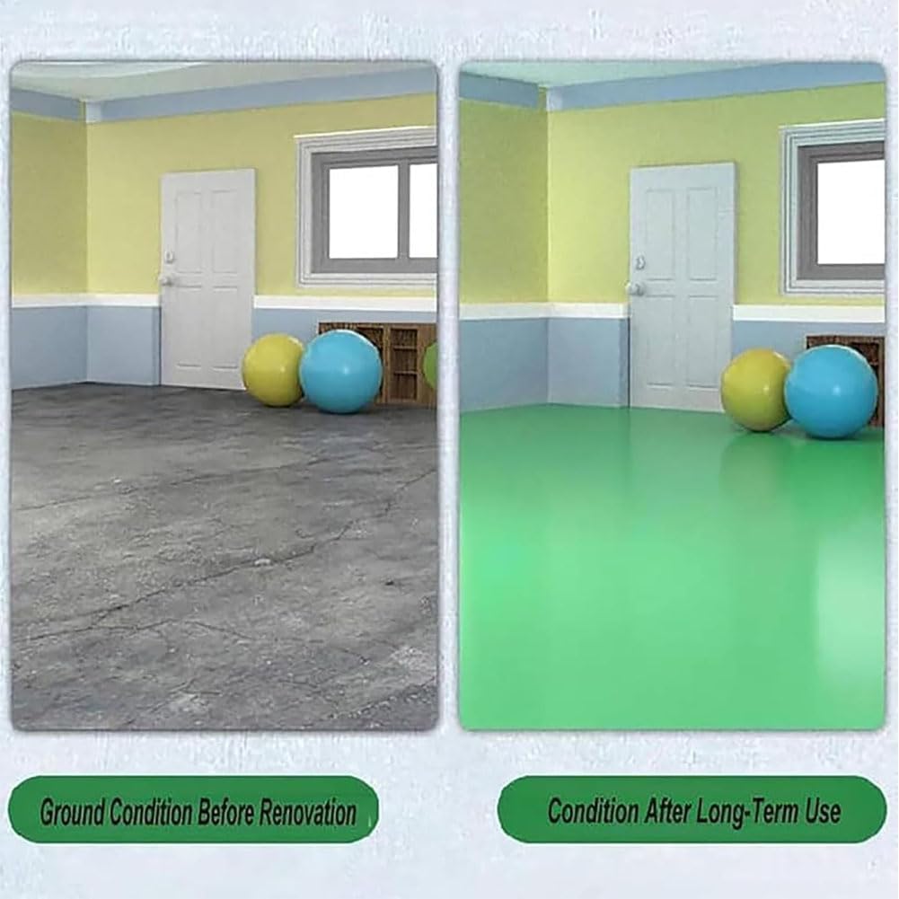 Pvzxr Quick-Dry Anti-Slip Water-Based Floor Paint - Light Grey Epoxy Coating for Garage, Basement & Workshop | Durable, Waterproof & Non-Slip Surface Solution