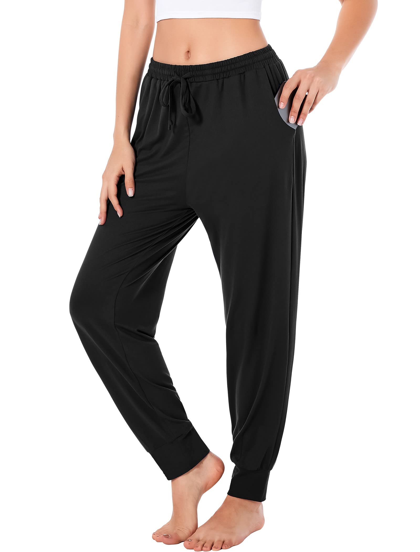 **Annenmy Women's High Waisted Yoga Sweatpants with Pockets - Comfortable Lightweight Loose Workout Joggers, Stretchy Ladies Sweatpants for Yoga, Running, Gym & Lounge**