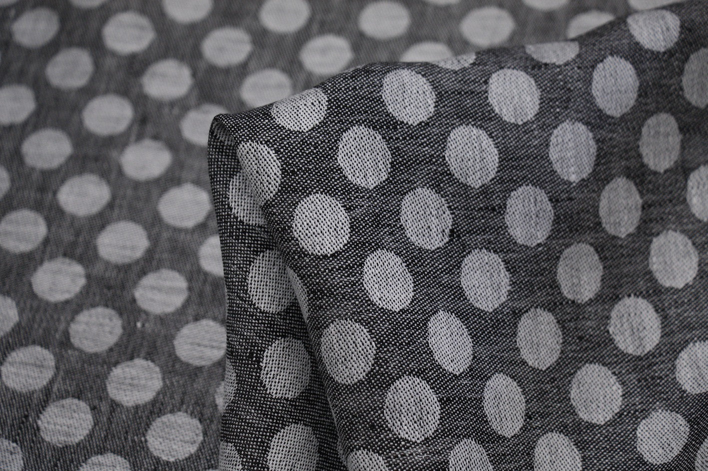 Premium Black Linen Fabric - Soft & Durable Spot Linen Material for Upholstery, Curtains & Home Decor Projects
