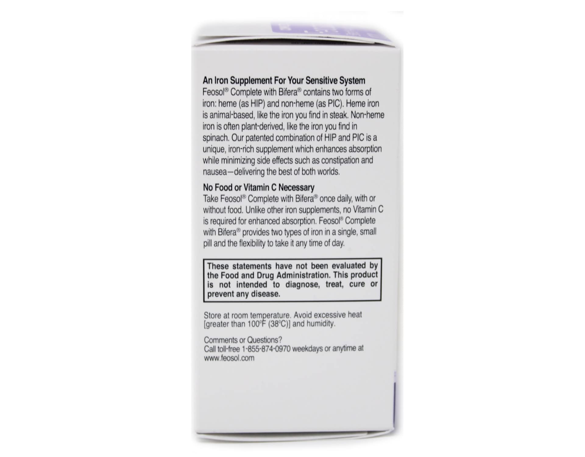 Feosol Bifera Iron Caplets - Complete Iron Supplement (30 Count, Pack of 12) for Energy Support & Anemia Relief - Ideal for Active Lifestyles & Pregnancy Nutrition