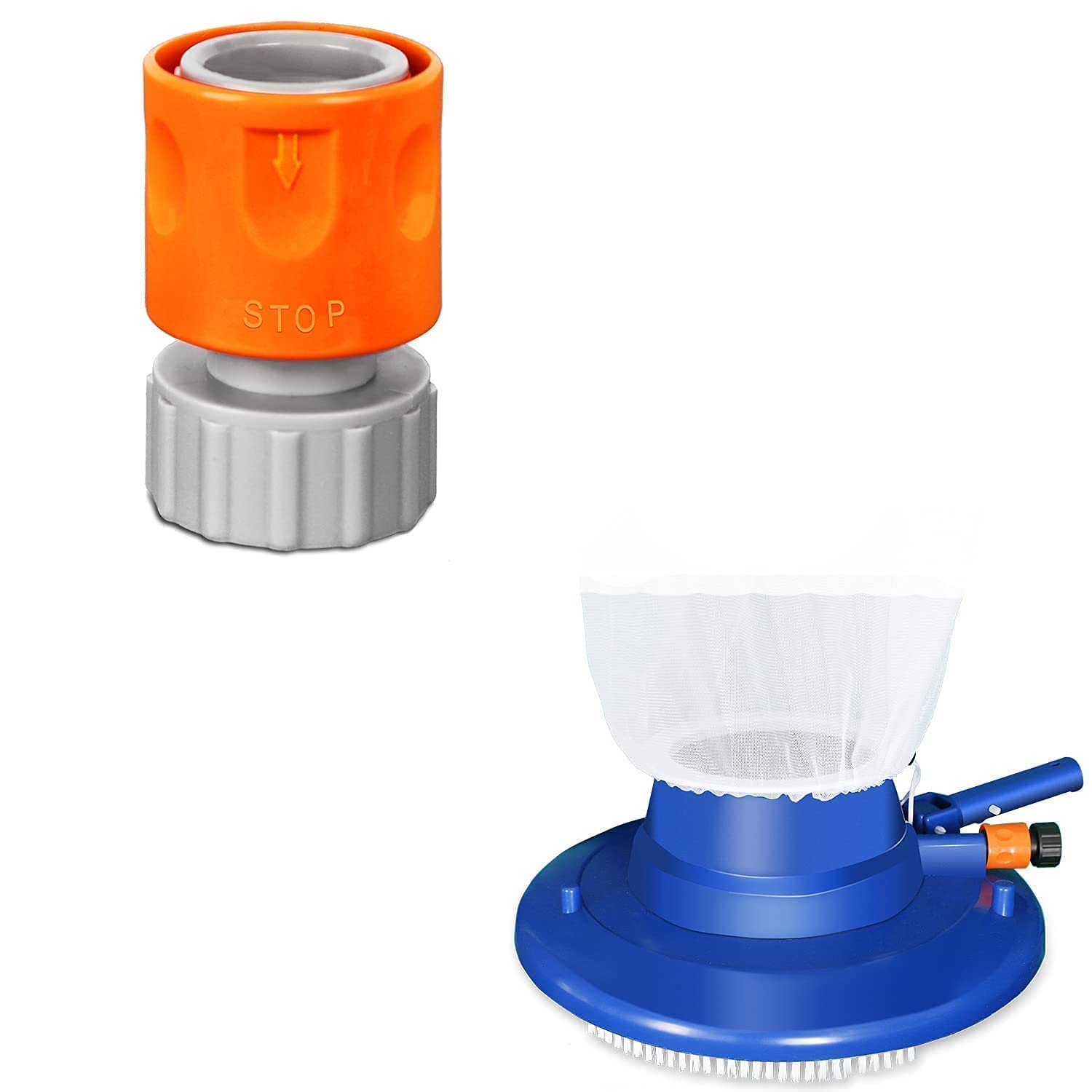 Premium Polog Plastic Pool Hose Connectors Bundle - Heavy Duty Leaf Vacuum Attachment for In-Ground & Above Ground Pools - Perfect for Pool Cleaning, Maintenance & Debris Removal