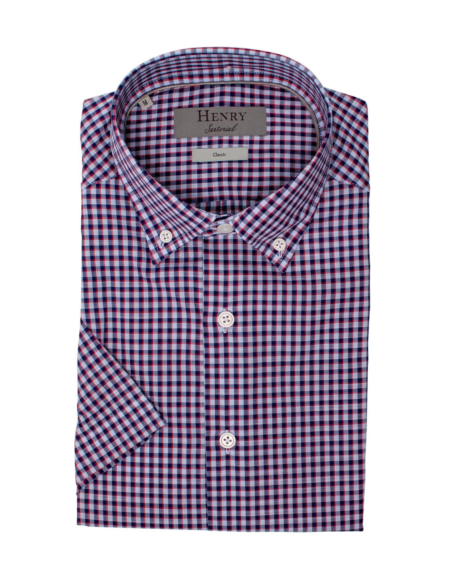 HENRY SARTORIAL Men's Casual Checkered Button-Down Shirt - Multi-Color Plaid Flannel Shirt for Everyday Wear & Outdoor Activities