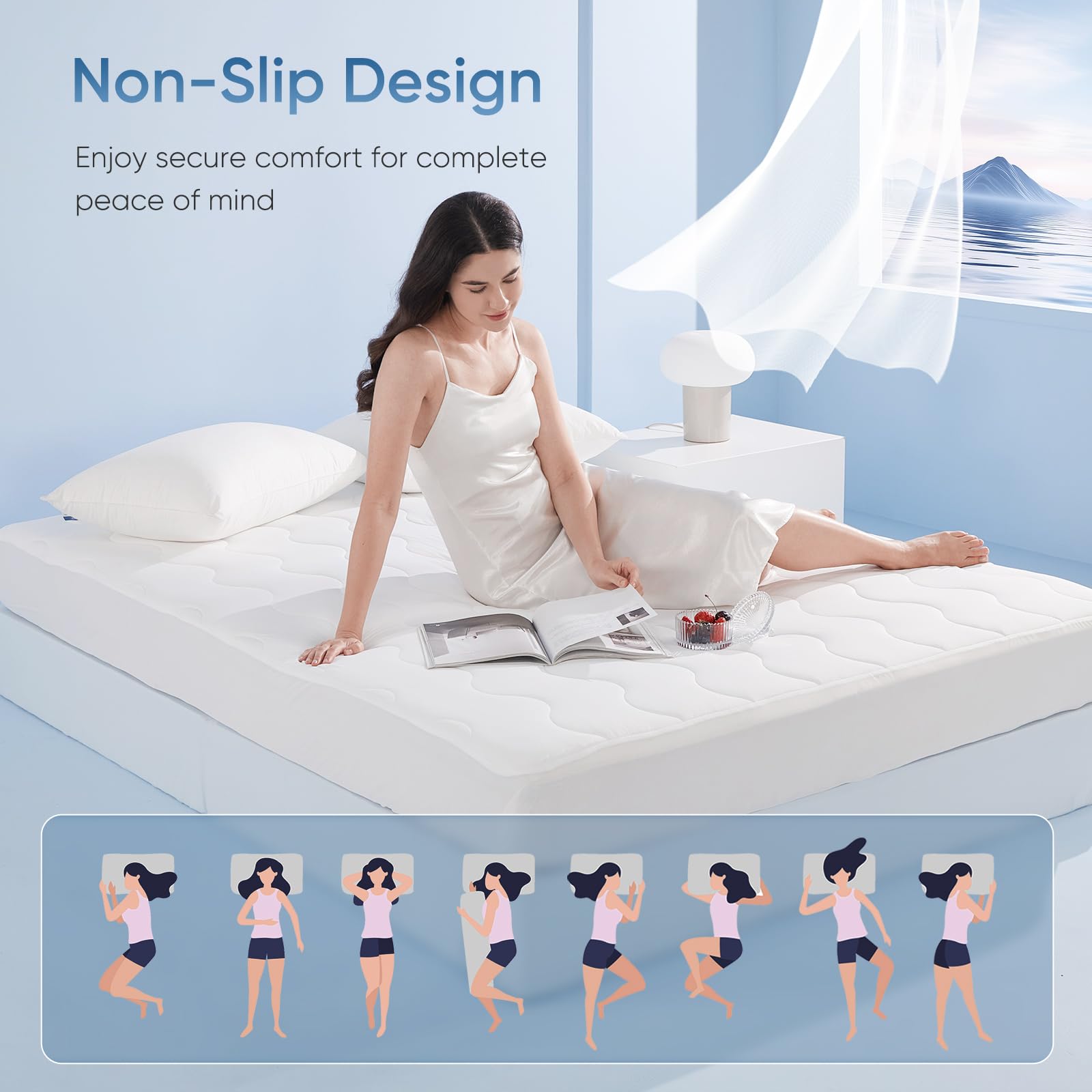 Q Max 0.5 Cooling Fitted Sheet - Elegear Arc Chill 3.0 Technology for Ultimate Temperature Regulation | Perfect for Hot Sleepers & Night Sweat Relief in Summer