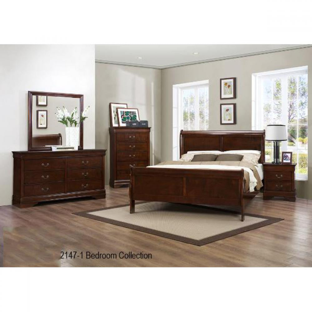 6-Piece Queen Size Bedroom Set - Complete Bed Frame, Nightstand & Dresser - Modern Furniture for Home & Apartment Decor | Perfect for Master Bedroom, Guest Room & Dorm