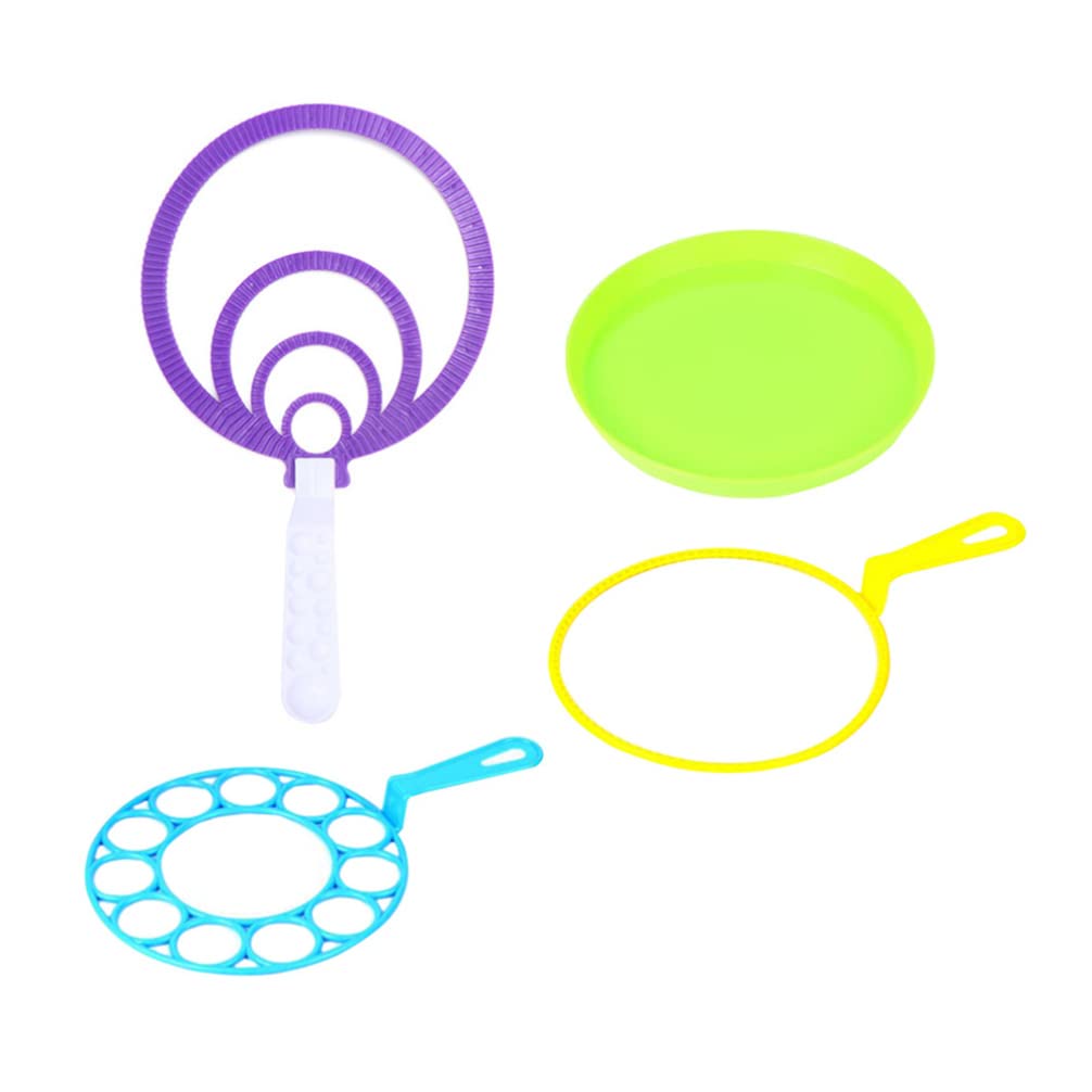 BESPORTBLE 4-Piece Giant Bubble Wands Set - Large Bubble Maker Sticks for Kids & Adults - Outdoor Summer Party Toys, Backyard Fun, Birthday Favors (Assorted Colors) - Perfect for Park Play, Beach Activities, and Garden Entertainment