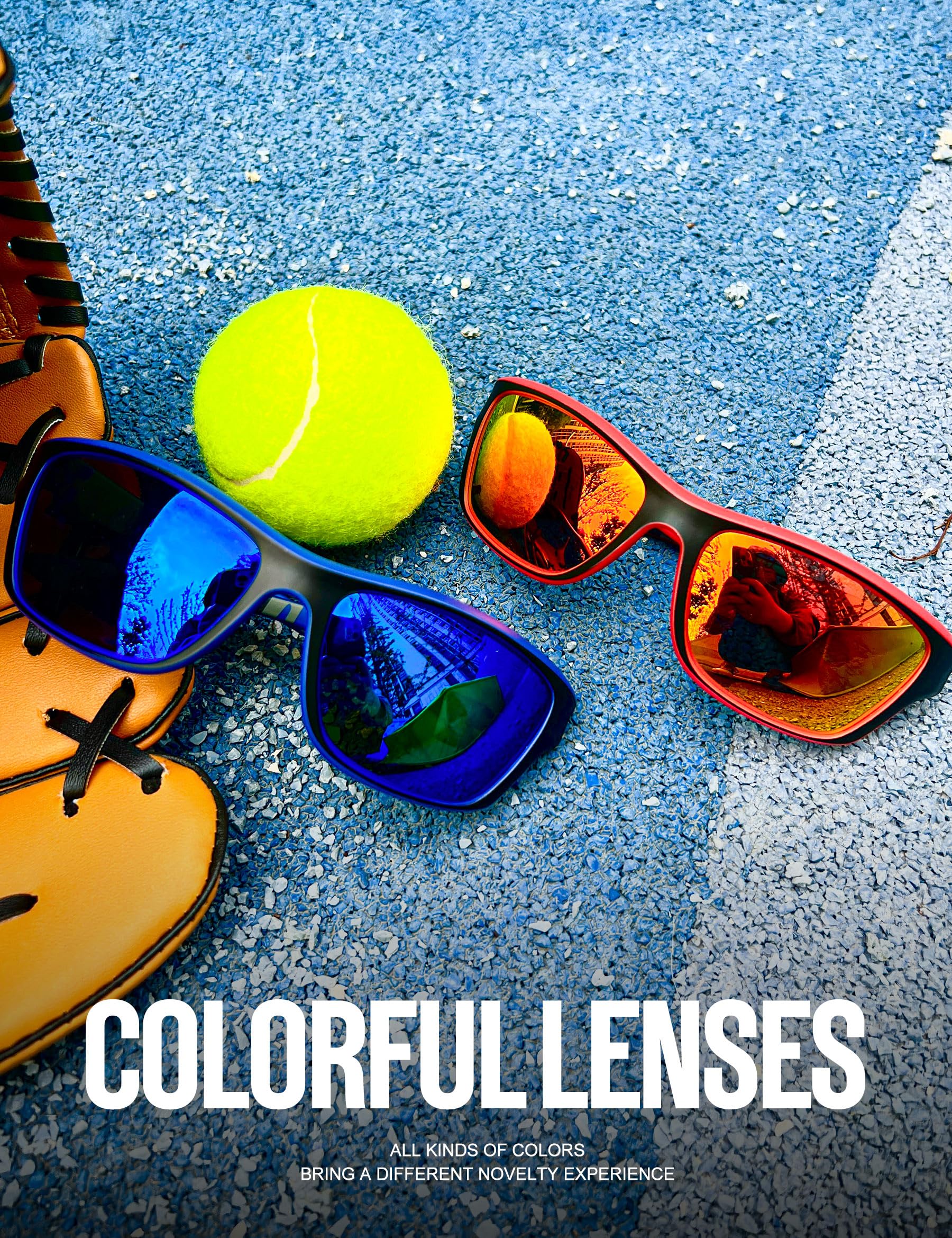KALIYADI Polarized Sunglasses for Men - UV Protection Sports Sunglasses for Driving, Cycling, Fishing - Lightweight & Durable for Outdoor Activities