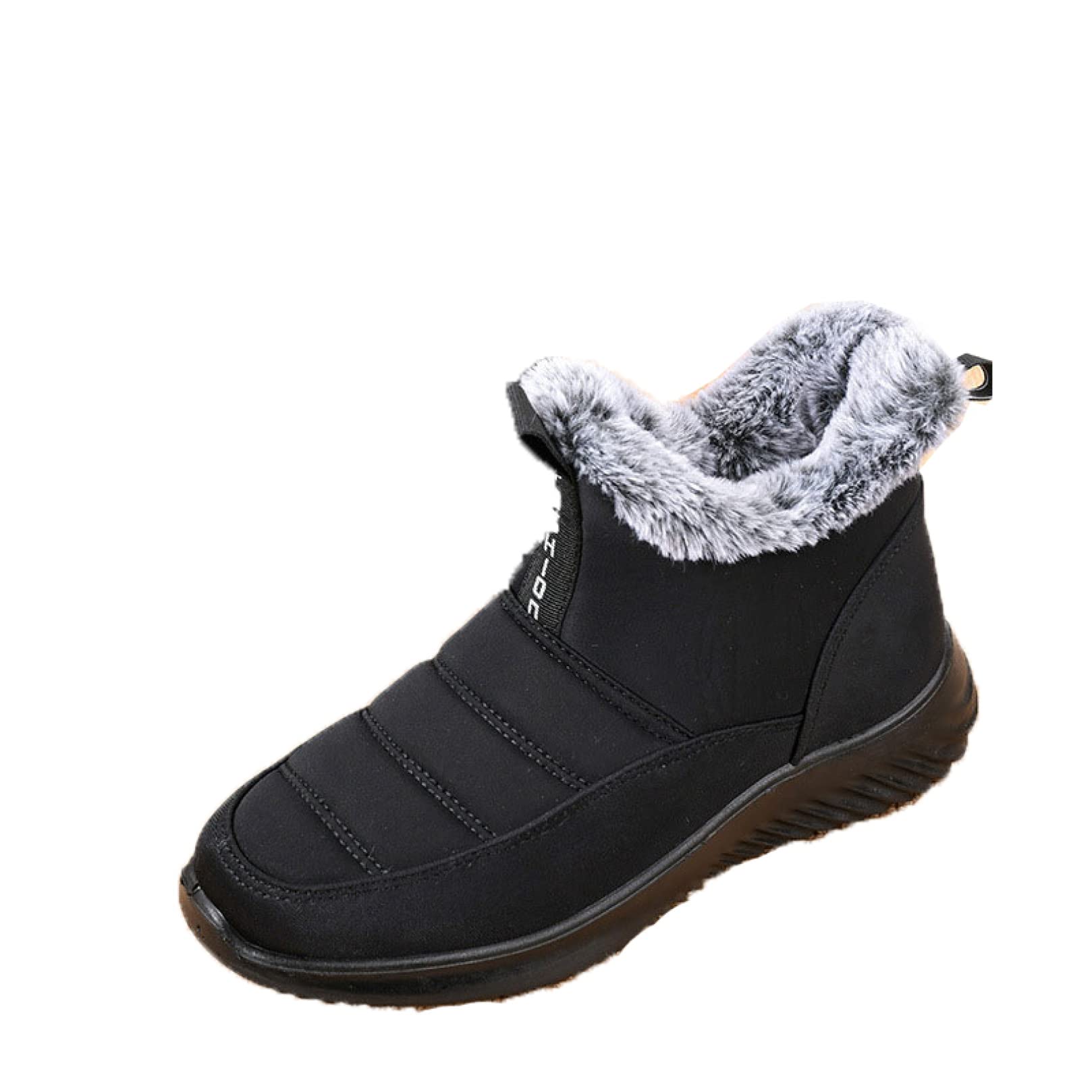 Women's Waterproof Snow Boots - Winter Fur Lined Ankle Boots with Zipper, Warm & Comfortable Casual Shoes for Women | Perfect for Snowy Days, Hiking & Outdoor Activities