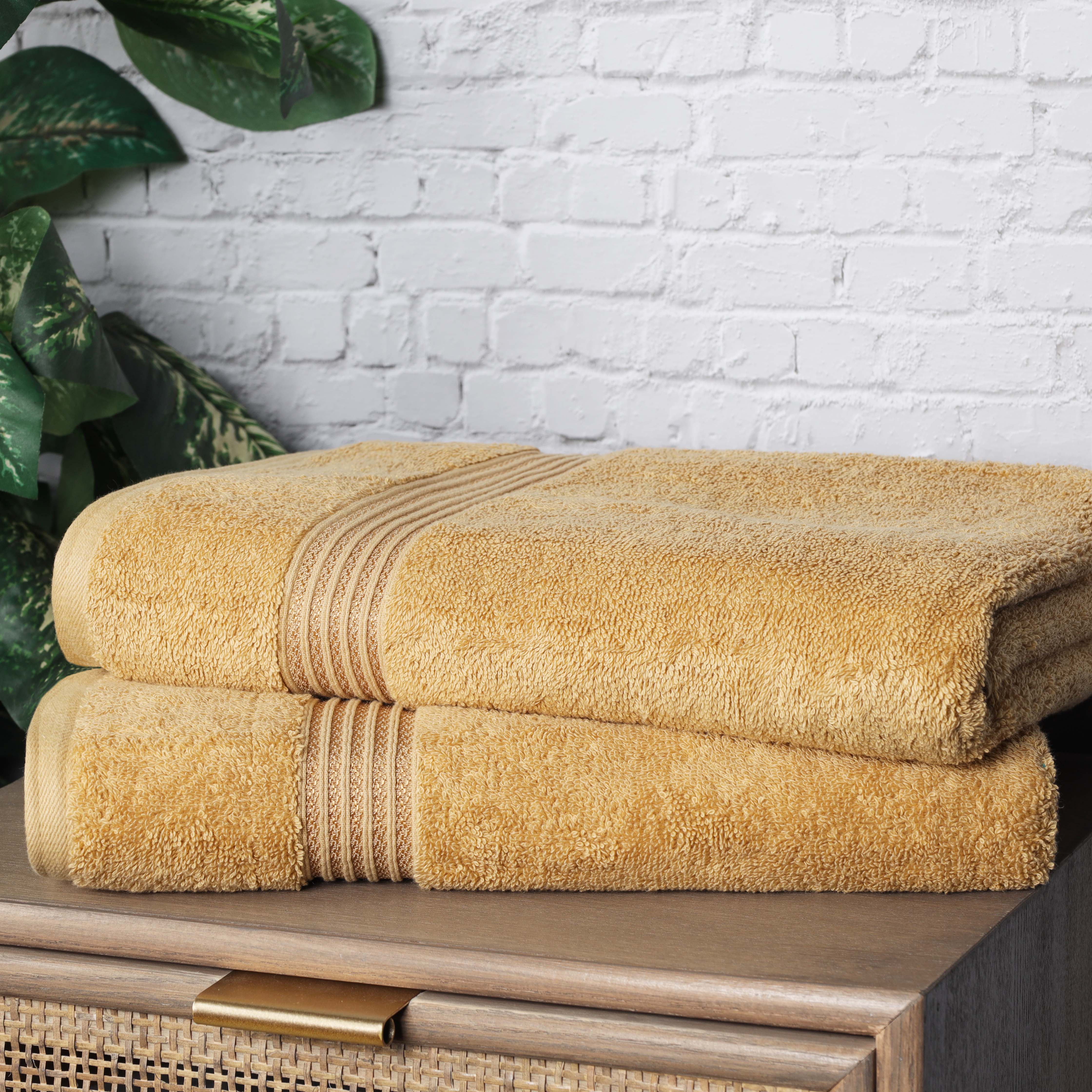 Premium Egyptian Cotton Bath Towel Set of 2 - Ultra Soft, Highly Absorbent Luxury Bath Sheets for Spa, Hotel & Home Use