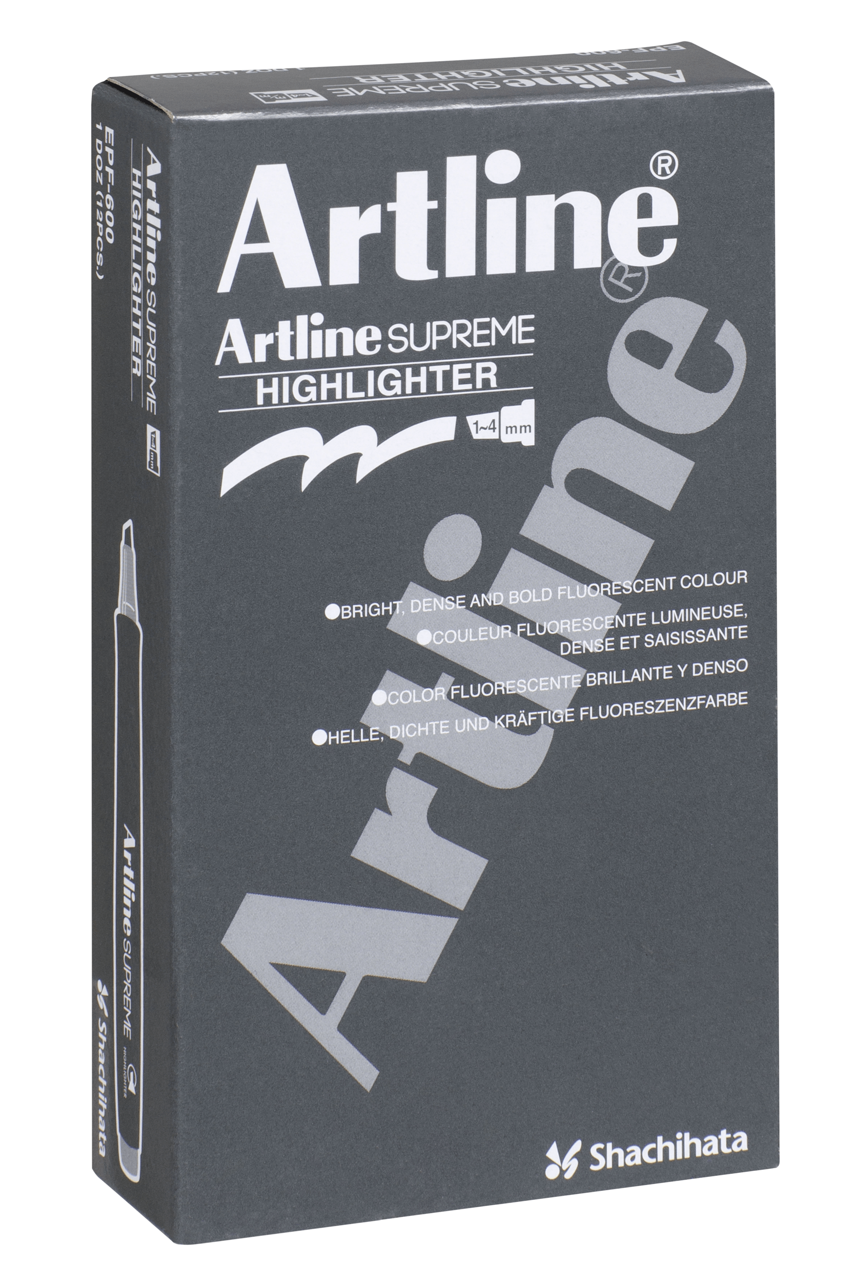 Artline Supreme Highlighter Marker Pens - Pack of 12, Vibrant Orange Ink for School, Office & Study Notes - Perfect for Highlighting Textbooks, Documents & Organizing Notes