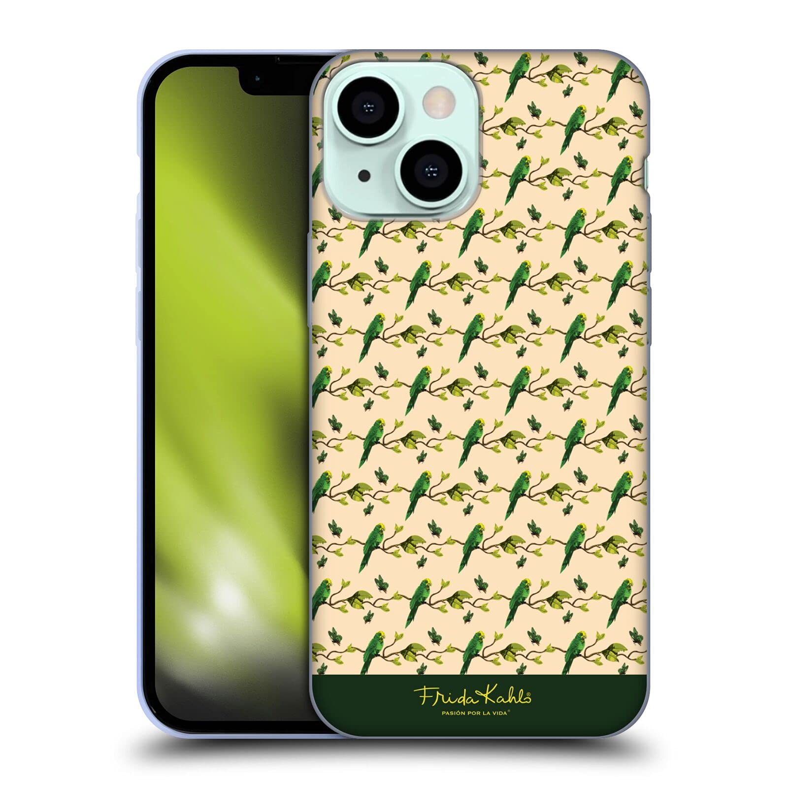 Officially Licensed Frida Kahlo Tropical Herb Soft Gel Case for Apple iPhone 13 Mini - Durable Protective Phone Cover with Artistic Design, Perfect for Everyday Use, Travel & Gift Giving