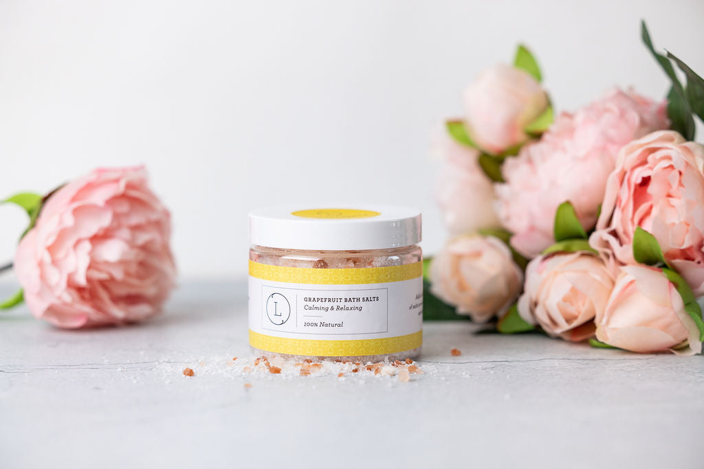 Natural Grapefruit Bath Salt Soak with Dead Sea, Epsom & Himalayan Salts - Relaxing Detox & Muscle Relief for Spa, Self-Care & Gift
