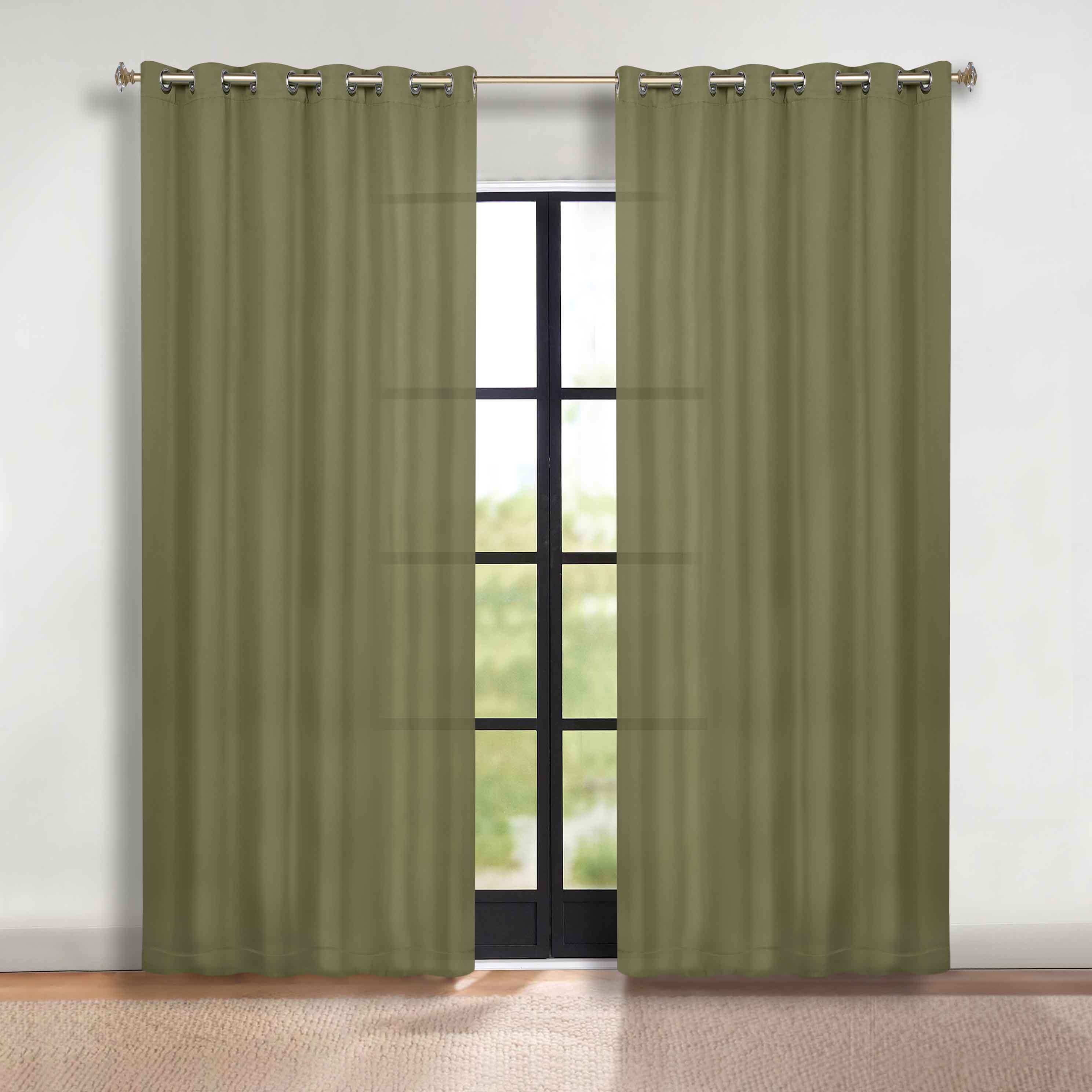 Classic Modern Solid Blackout Curtain Panels - Set of 2 for Bedroom & Living Room - Light Blocking Thermal Insulated Window Drapes for Home Decor