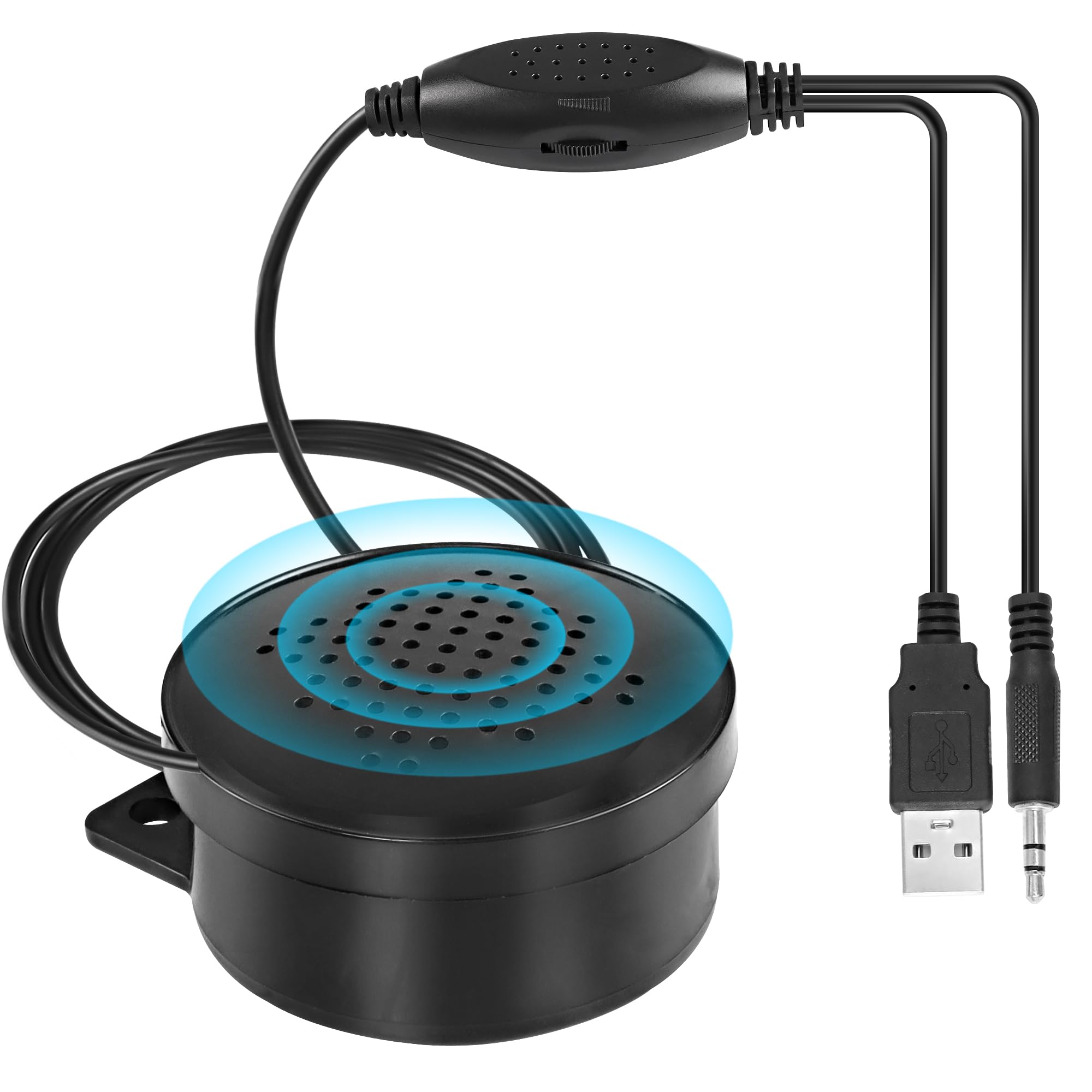 MEIRIYFA Computer Speakers for Desktop, PC, Laptop - USB Powered 3.5mm Stereo Speakers with Volume Control | Portable Mini Speakers for Home Office, Gaming, Music & Video Conferencing