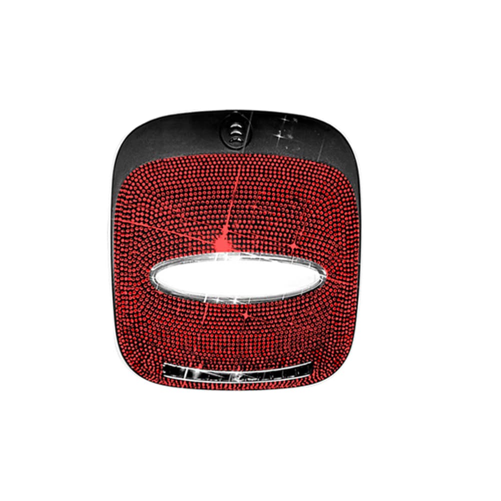 Multifunctional Car Tissue Holder with Rhinestone Dispenser & Luminous Parking Card - Glitter Napkin Holder for Most Vehicles | Perfect for Road Trips, Daily Commutes & Car Organization