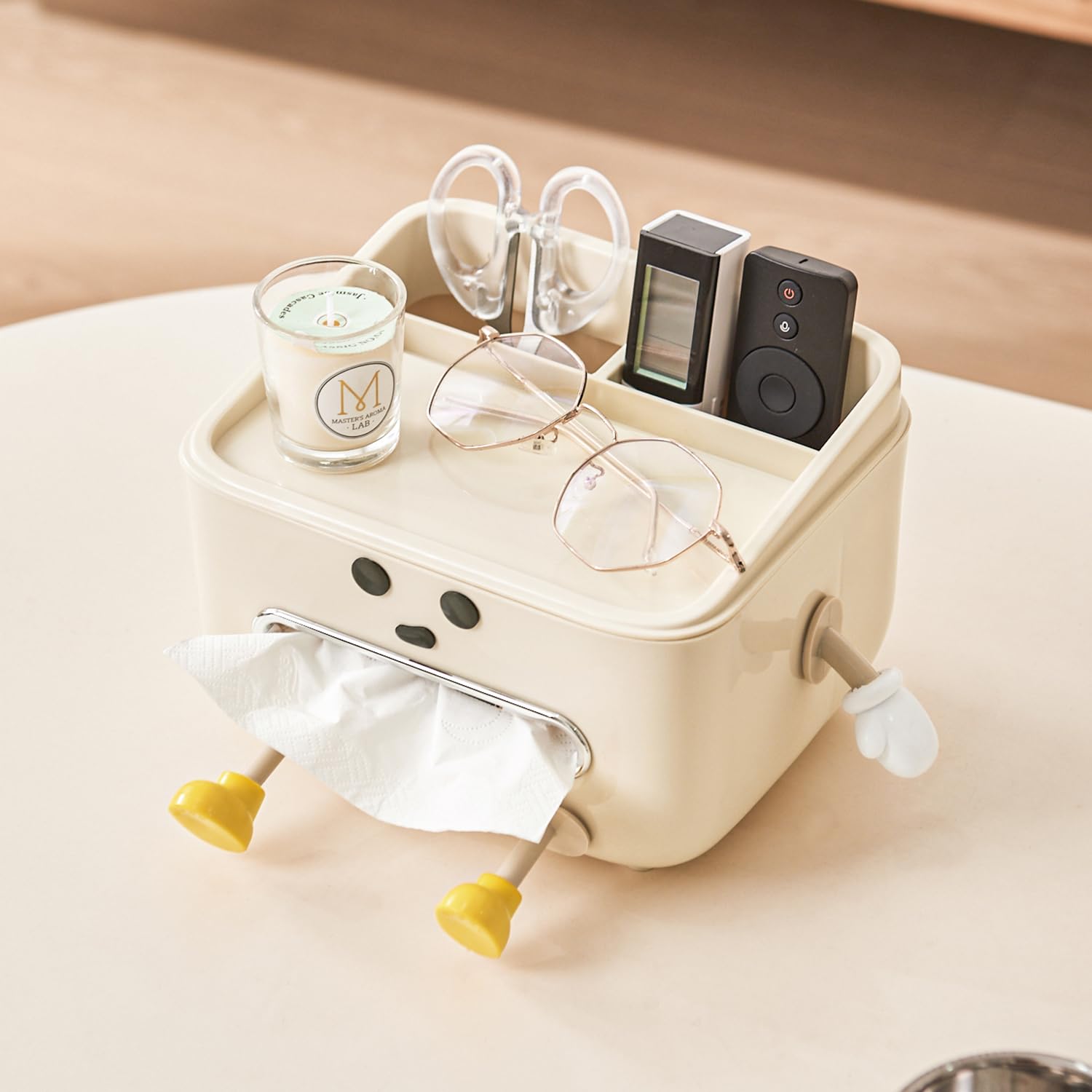 Multifunctional Cute Tissue Storage Box & Organizer - Rectangle Tissue Box Cover for Bathroom, Kitchen, Bedroom & Living Room - Perfect for Home Decor and Organization