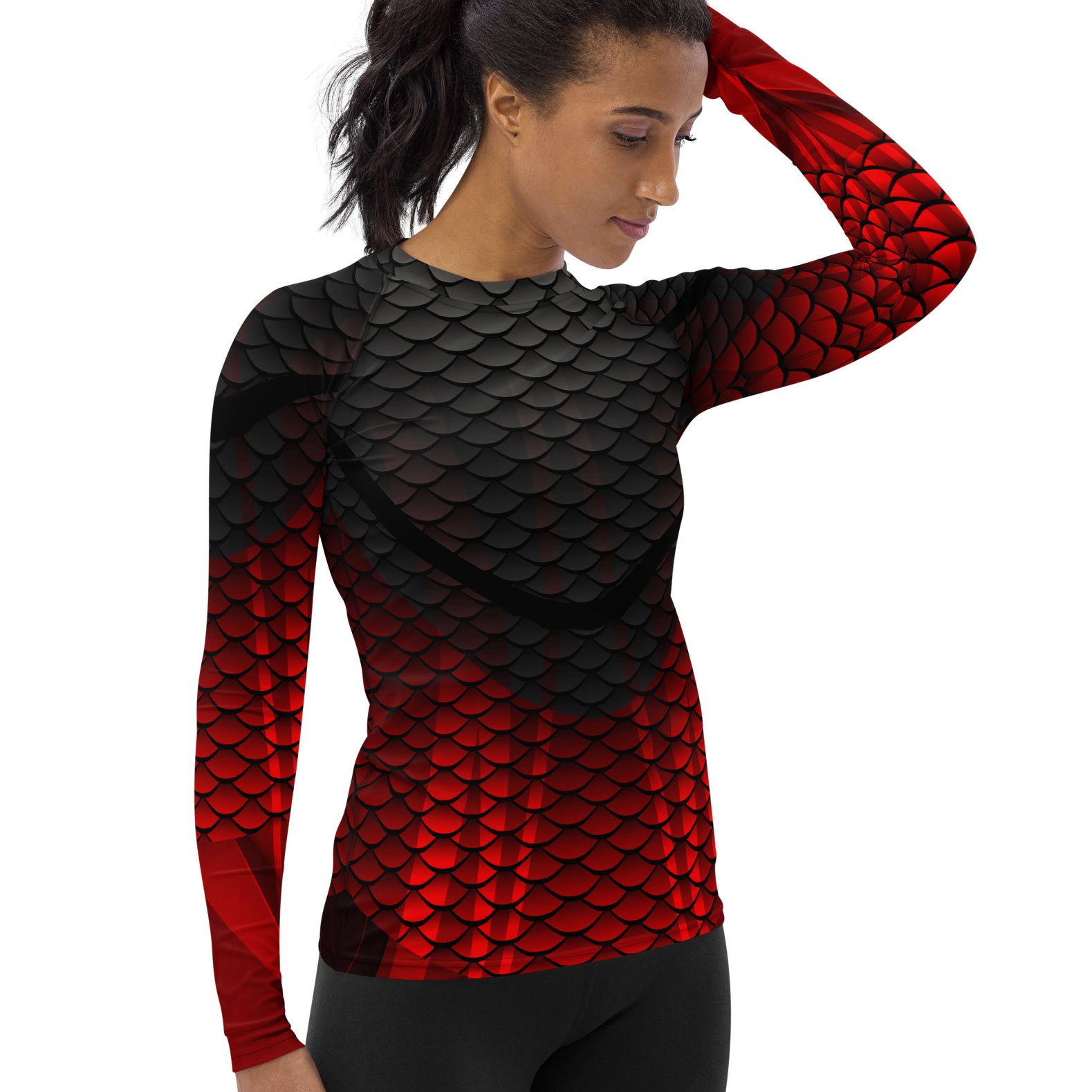 Villain Women's Long Sleeve UPF 50+ Rash Guard - Sun Protection Swim Shirt for Surfing, Swimming & Yoga - Quick Dry & Anti-Chafing Activewear