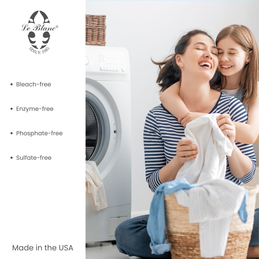 Le Blanc® Fragrance-Free Linen Wash® - Premium Laundry Detergent for Bedding & Table Linens - 64 oz (3 Pack) - Gentle Cleaning for Luxury Linens, Hotels & Home Use