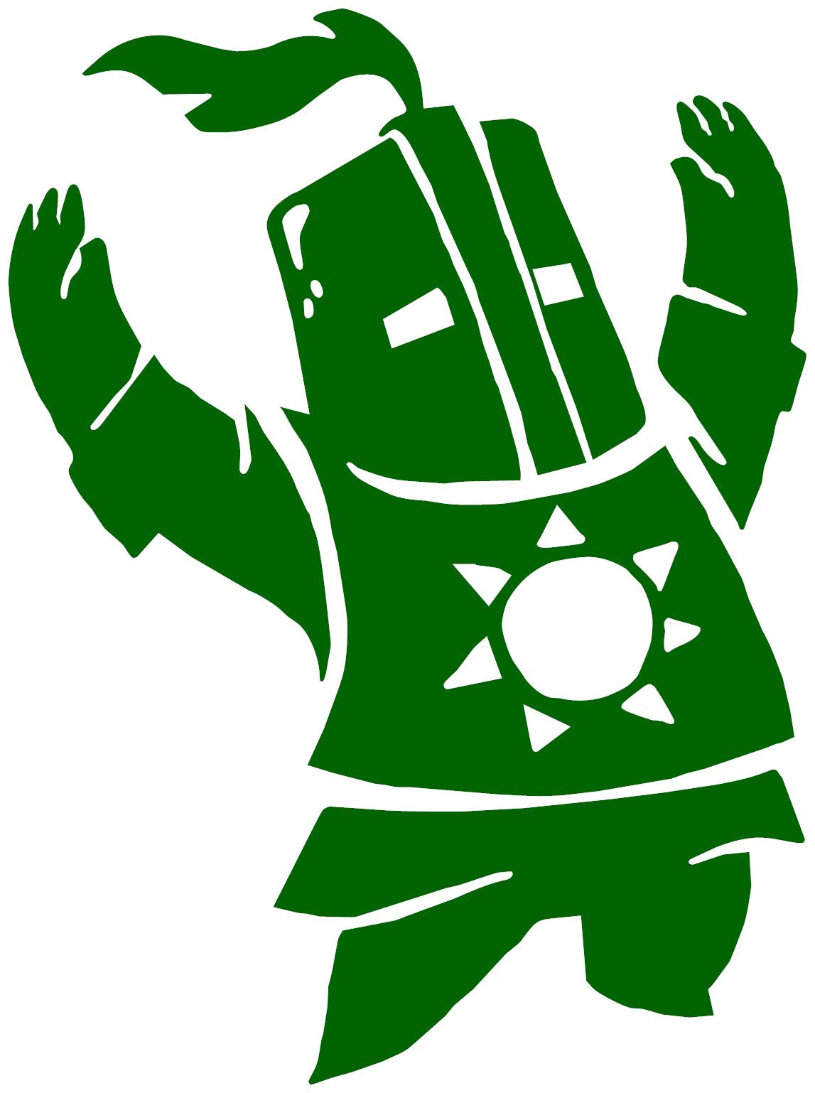 Dark Souls Praise The Sun Vinyl Decal - 5 Inch Green Window Sticker for Cars, Trucks & Laptops - Perfect for Gaming Fans & Anime Decor