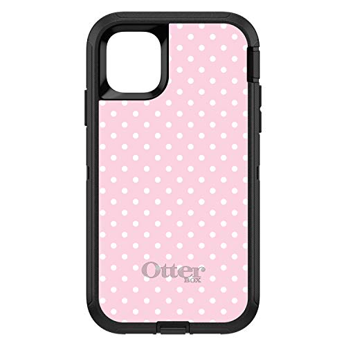 Pink & White Polka Dot Pattern On Black Case