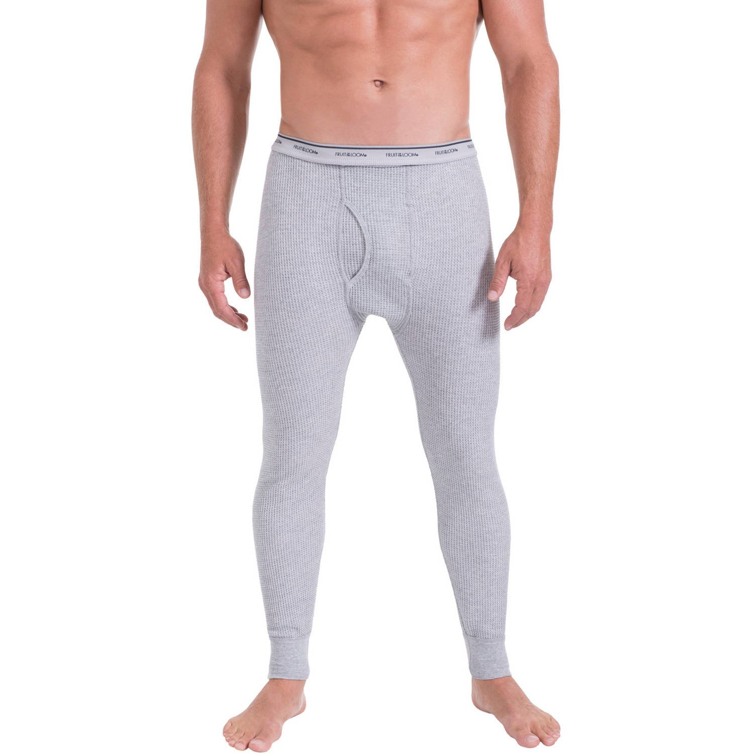 Fruit of the Loom Men's Classic Midweight Waffle Thermal Underwear Bottoms - Warm Winter Base Layer for Outdoor Activities & Cold Weather Comfort