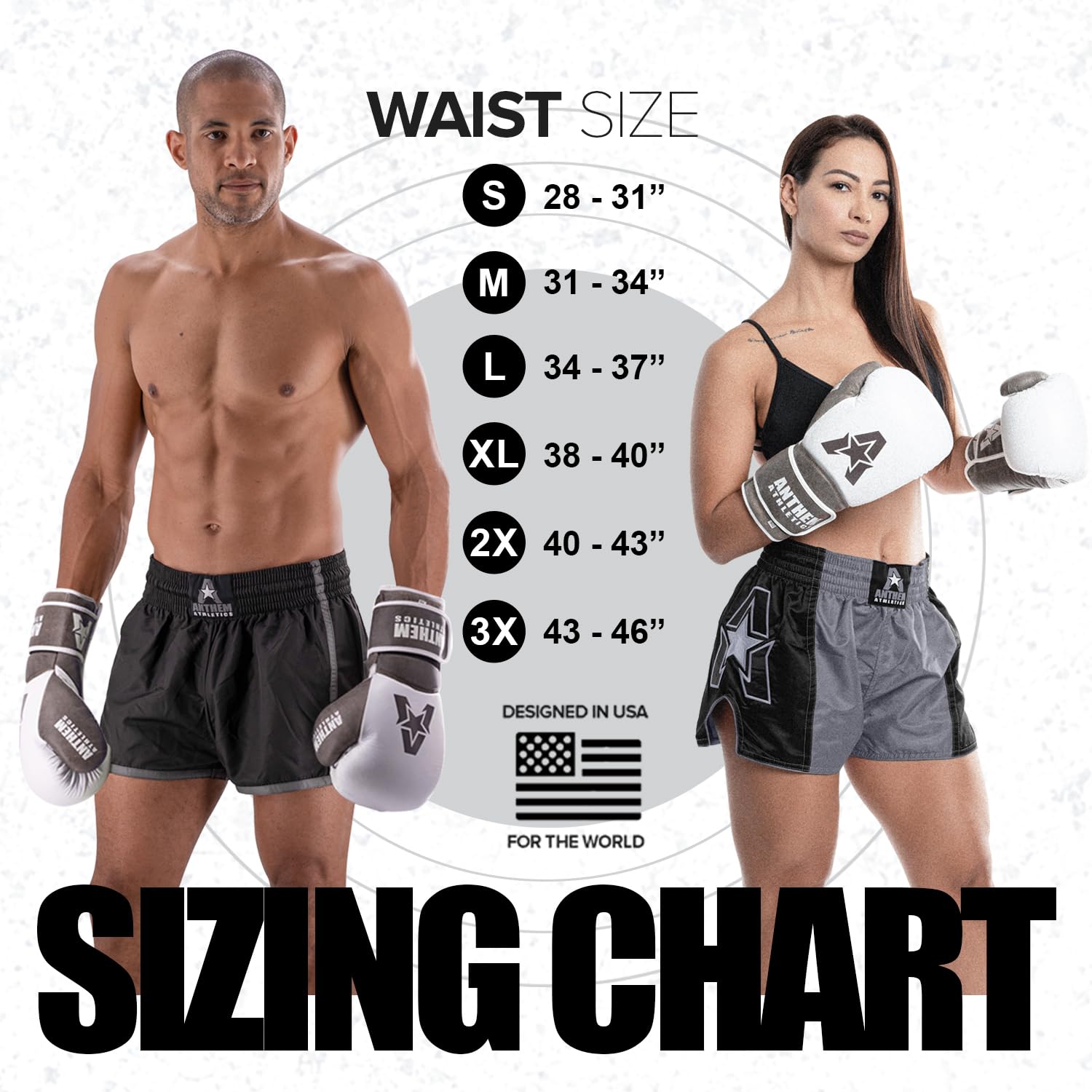 Anthem Athletics Classic Boxing Shorts - Breathable & Machine Washable Boxing Trunks for Men & Women | Perfect for Training, Sparring & MMA Workouts
