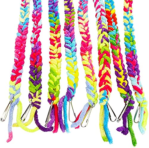 8 Pack Colorful Cotton Rope Climbing Swing Toy for Sugar Gliders, Squirrels, Hamsters, Birds & Parrots - Cage Accessories, Small Animal Hanging Perch - Perfect for Playtime, Exercise & Cage Enrichment