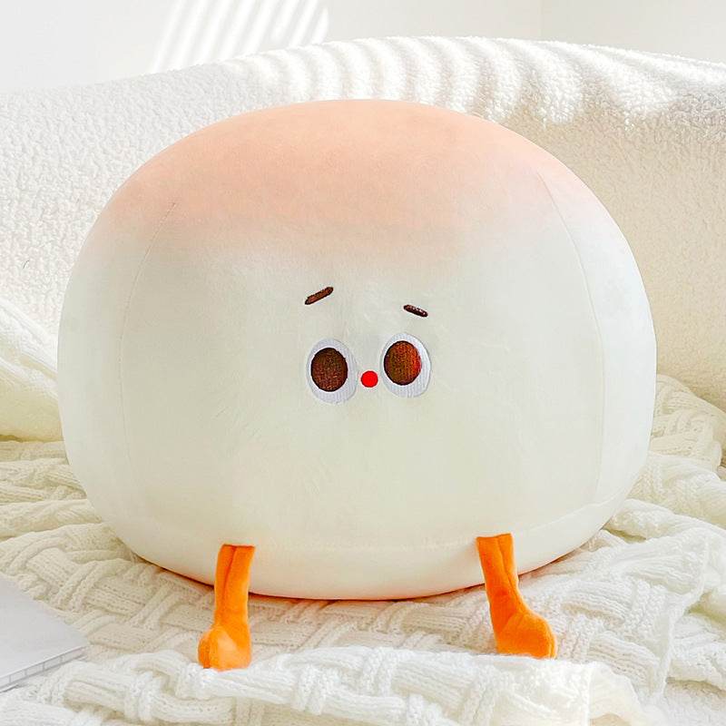 Cute Steamed Bao Bun Plush Toy - Soft Stuffed Animal Pillow for Kids Room Decor, Anime Lover Gift & Kawaii Collection Display
