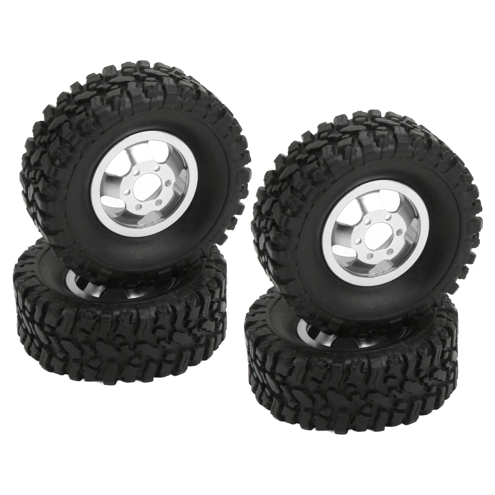 FOKH 1/16 Scale RC Car Tires and Wheels - High Grip Replacement Tires for WPL C14 C24 Models | Durable Wear-Resistant Off-Road Tires | Perfect for Crawling, Racing & Outdoor RC Adventures